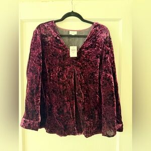 NWT J Jill Velvet Burnout VNeck